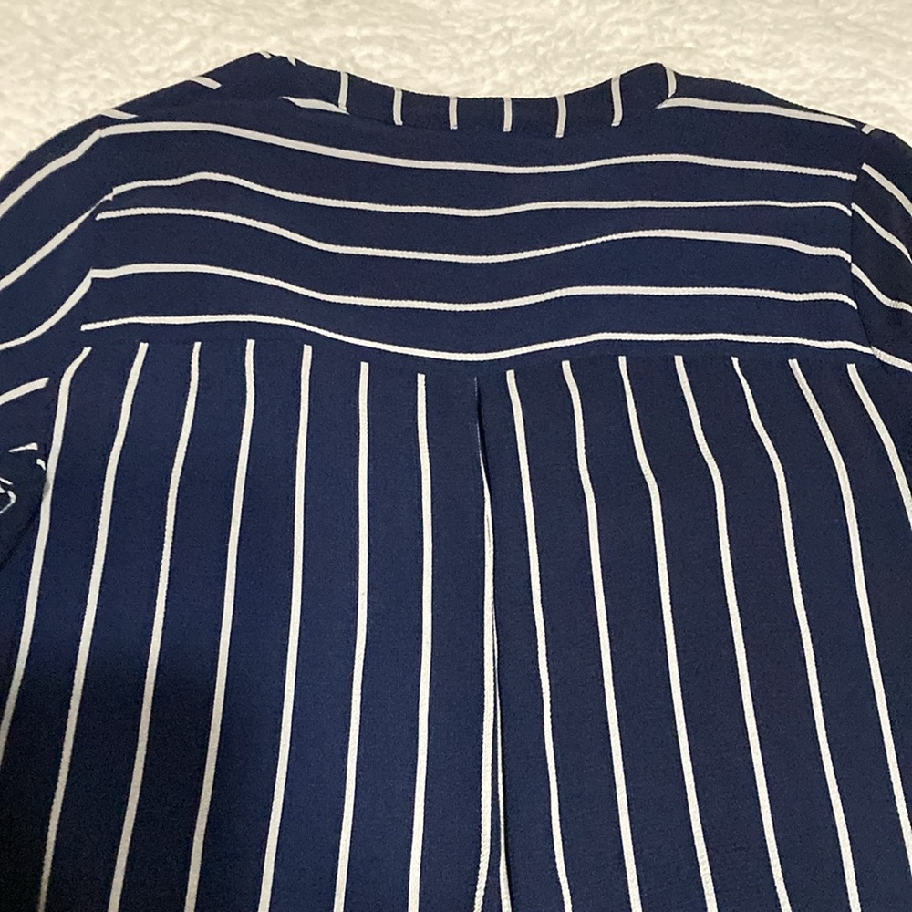 Navy stripped ladies blouse - Picture 5 of 5